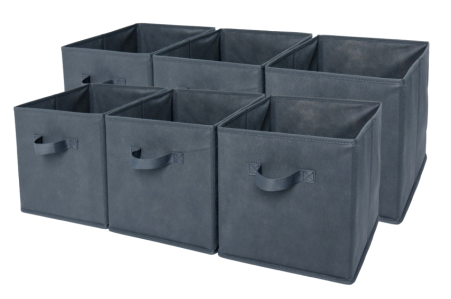 Sodynee Foldable Cloth Storage Cube , 6 Pack, Grey