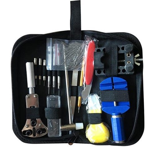 Watch Repair Kit，Tool Kit, Professional Watches Tool Set Spring Bar Tool Set Watch Band Link Pin Tool Set with Carrying Case